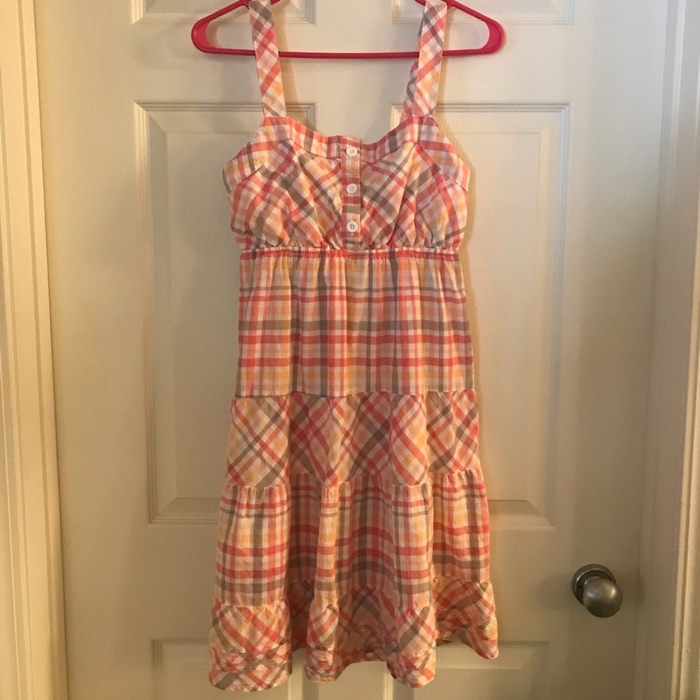 DONATED Gingham sundress -softly lined with detail